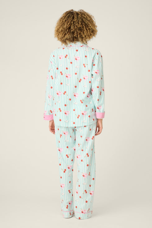 Pj Salvage Flannels Ma Cherie Cherry Print 3-Piece PJ Set